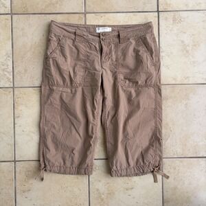 Gap Pants Womens 6 Tan Brown Clam Digger Carpis Utility Drawstring Hem Y2K